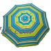 DestinationGear 7' Beach Umbrella Lime Stripe With Travel Bag   555145964